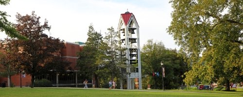 Evening approaches on the first day of fall classes at Lock Haven