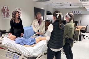 AuD Audiology students giving tours of a facility