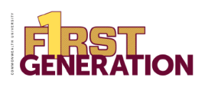 Commonwealth University First-Generation Students Logo