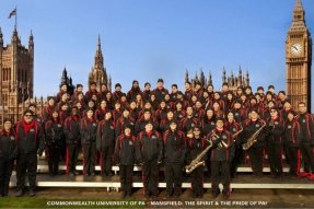 The CU Bands performed in London for the 2024 New Year's parade