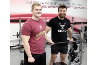 Two men in the gym.