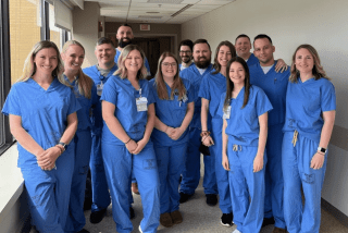 A group of nurses standing together. 