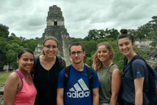 A group standing together. 