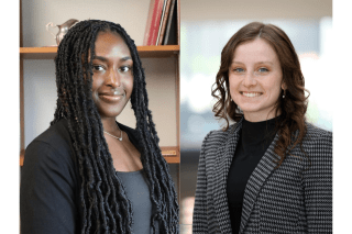 Two women in suits. 