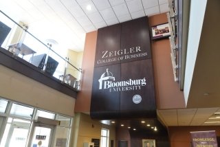 Ziegler College of Business Bloomsburg University Sign.