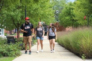 Lock Haven Student walking 