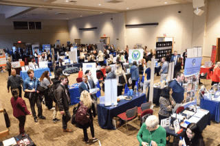 Students meet employers at a previous CATCH Education Expo.