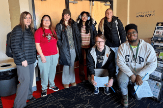 A group of Mansfield students at a recent Career Connections Expo