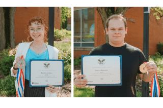 Two Commonwealth University-Lock Haven students were the recipients of Community Service Awards for their volunteer efforts during the 2024-25 school academic year.