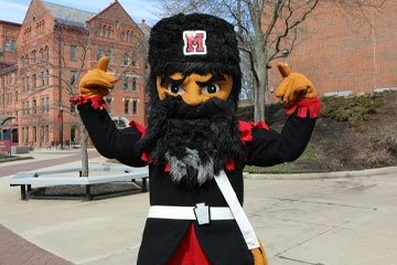 CU-Mansfield mascot Mountie