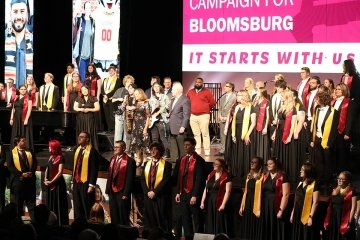 Students perform at the Campaign for Bloomsburg launch on Friday, Oct. 11.