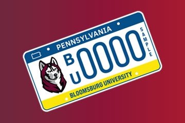 Bloomsburg License Plate