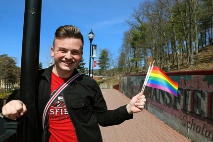 Students shows pride at Commonwealth University-Mansfield, formerly Mansfield University,