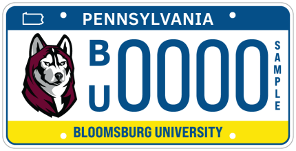 Bloomsburg Alumni License Plate