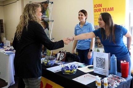 The logistics company headquartered in Germany is among regular employers in attendance at campus career expos, often multiple times each semester. Additionally, its Patagonia distribution site regularly hosts supply chain class off-campus visits.