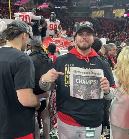 Playing a part in that success — Nolan Michaels ’23, an exercise science graduate from Commonwealth University-Bloomsburg who recently earned his master’s degree in kinesiology at Ohio State while serving as an intern with Ohio State Football Strength and Conditioning.