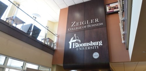 the interior of AACSB-Accredited Zeigler College of Business at Bloomsburg University