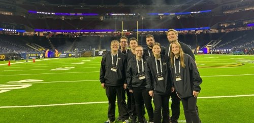 Commonwealth University sport management students at the College Football National Championship Game