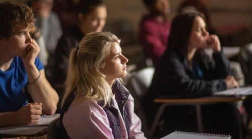 Political Science classroom with students