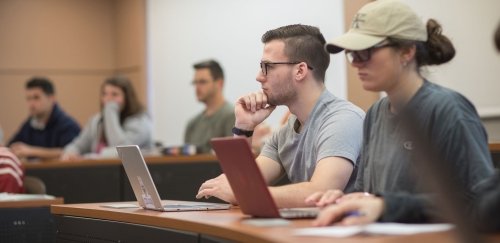Students use laptops in Accounting class at Commonwealth University - Bloomsburg