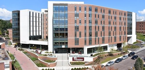 Exterior of David Soltz Hall on the campus of Commonwealth University - Bloomsburg.