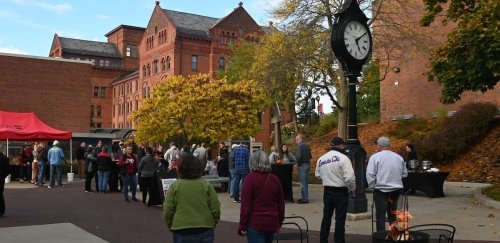 commonwealth university-Mansfield, formerly Mansfield University MU and Mansfield State College MSC, alumni gather during Mansfield's Homecoming on campus