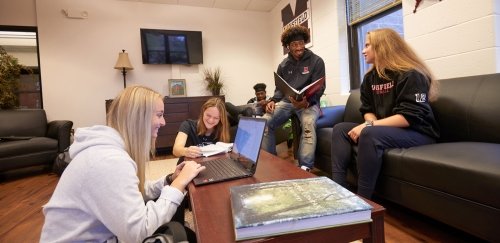 Students studying at Commonwealth University - Mansfield