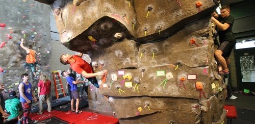 Bloom Boulder Bash is a bouldering competition at Commonwealth University-Bloomsburg, held on a 39-foot Entre‐Prises imprint climbing wall and freeform boulder area inside the Student Recreation Center.