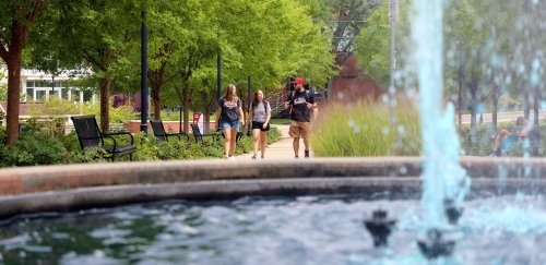 Students enjoy a summer walk together at Commonwealth University-Lock Haven, formerly Lock Haven University.