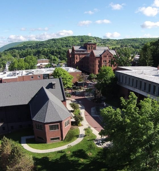 Aerial photo of Commonwealth University - Mansfield, formerly Mansfield University