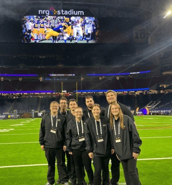 M.S. Sport Management students posing for a picture at the College Football National Championship Game