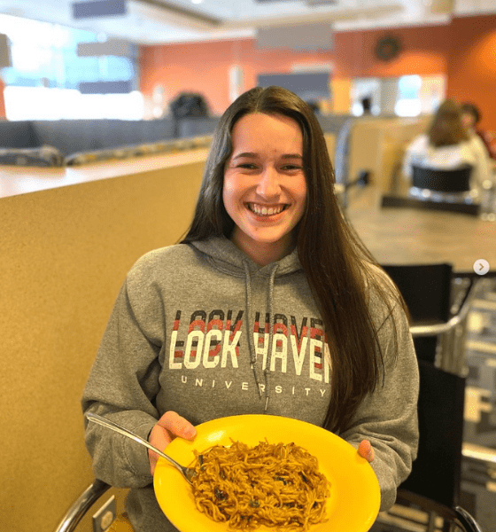 CU-Lock Haven student in dining hall