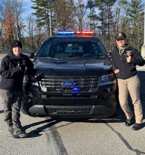 Commonwealth University-Mansfield, formerly Mansfield University of Pennsylvania, act 120 municipal police academy cadets next to police car