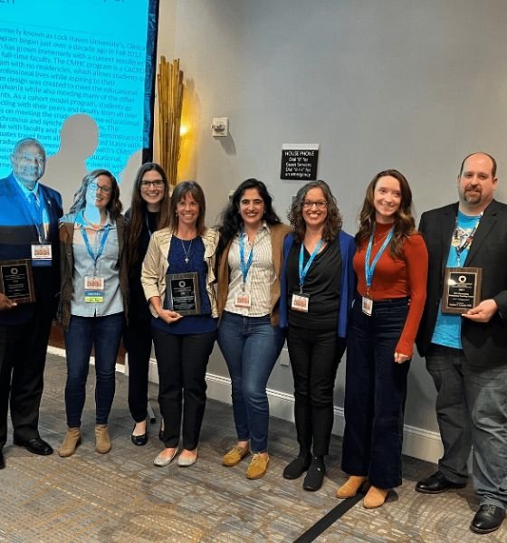 Clinical Mental Health Counseling faculty receiving an award