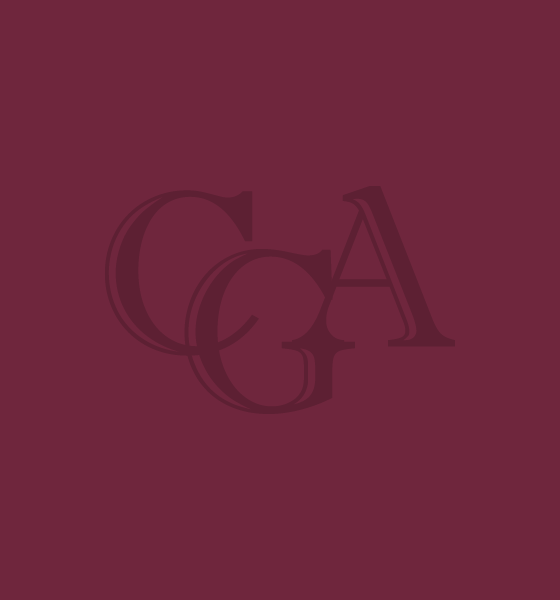 CGA Logo on a Bloomsburg maroon background