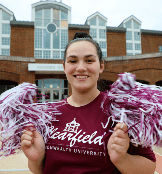 CU-Clearfield Student with PomPoms