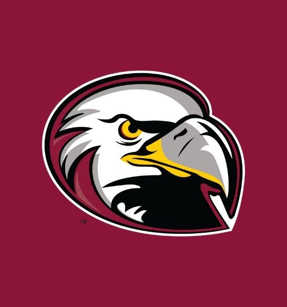 Lock Haven Bald Eagles logo on crimson background