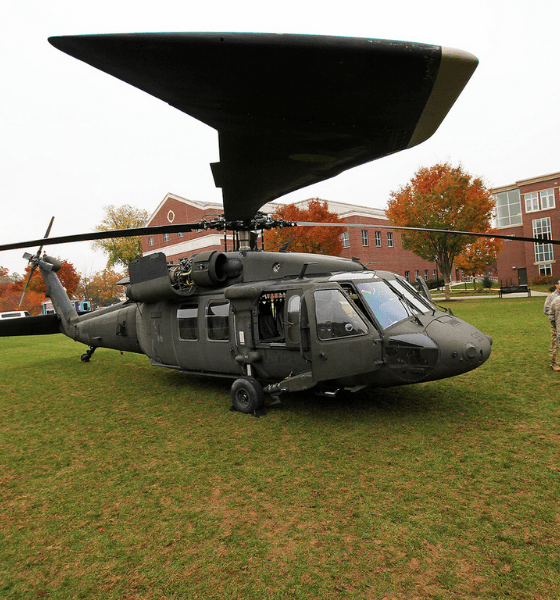 Military Helicopter on Quad at CU-Bloomsburg