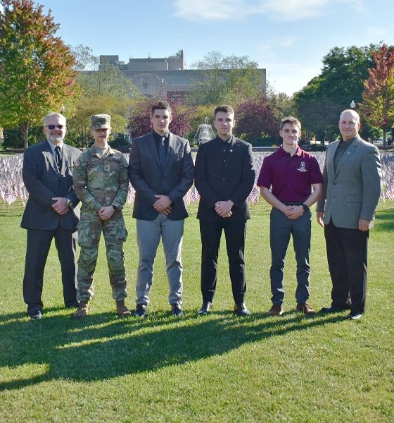 Student Veterans Association pose for photo at Commonwealth University - Bloomsburg