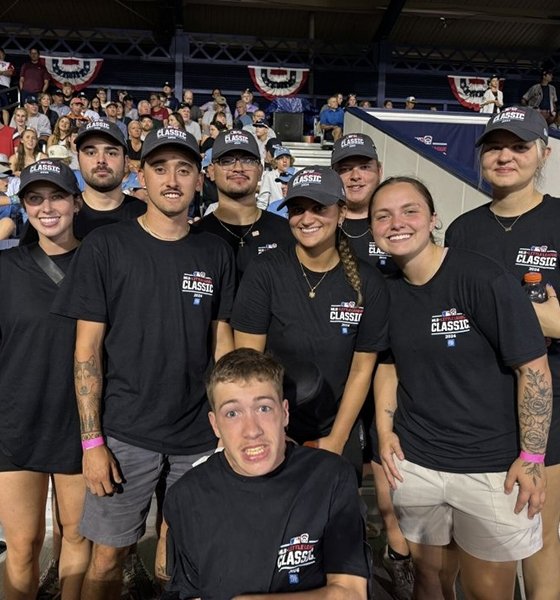 More than 20 students from the Lock Haven and Bloomsburg campuses volunteered at the MLB Little League Classic in Williamsport, assisting game-day operations at Journey Bank Ballpark at historic Bowman Field.