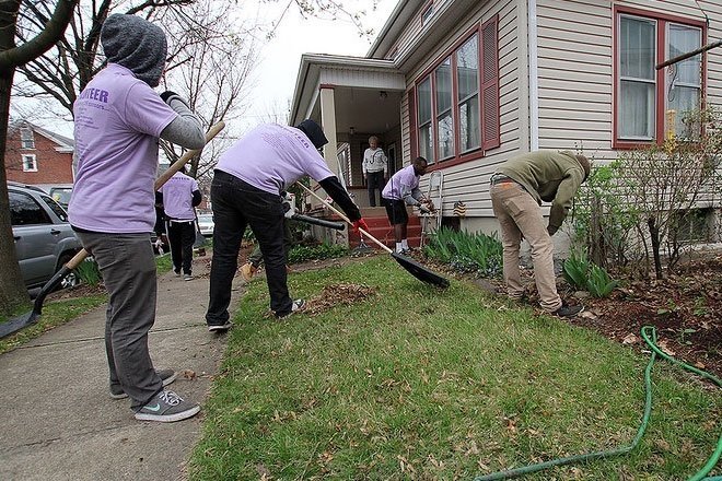 Students during the CU-Bloomsburg Annual Big Event