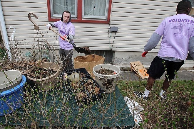 Students during the CU-Bloomsburg Annual Big Event