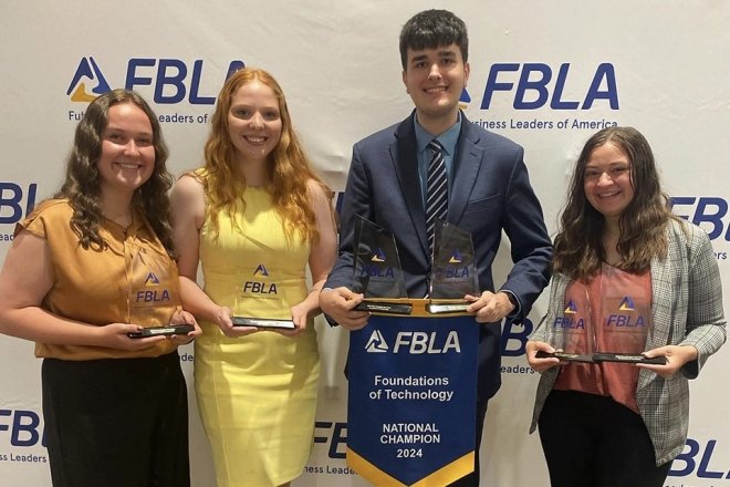 Commonwealth University-Bloomsburg’s chapter of Future Business Leaders of America left its mark this summer at the 2024 FBLA Collegiate National Leadership Conference with four members placing nationally in five events along with a national recognition for another.