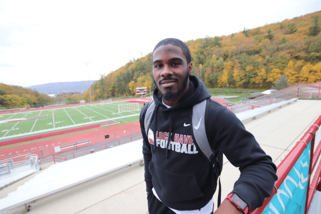 MS Sport Management student standing in a football stadium