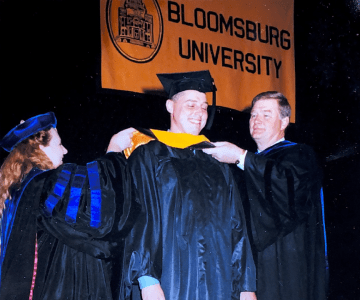 A group during graduation.