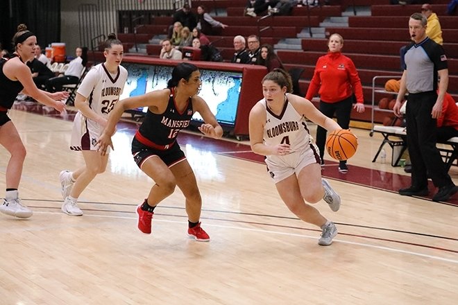 A basketball game. 