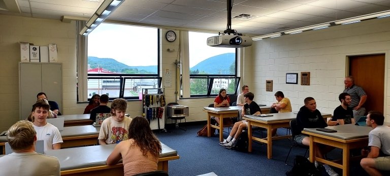 M.S Athletic Training Students in a classroom