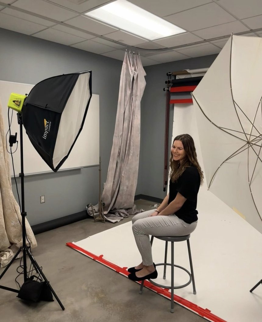 Audiology student posing for a professional photo