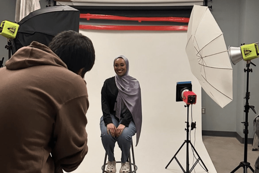 Audiology student posing for a professional photo