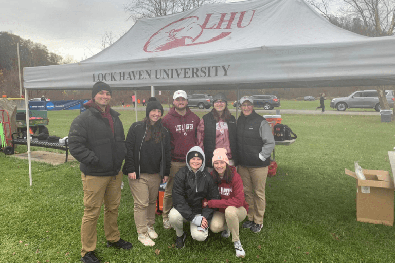 M.S Athletic Training Students on the CU-Lock Haven field